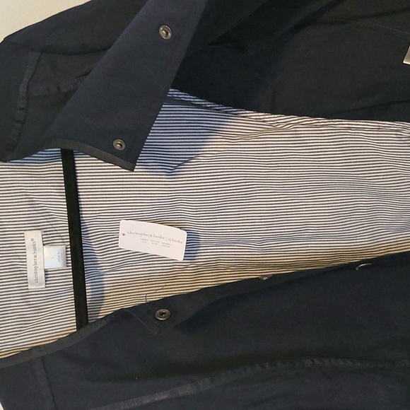 NWT Christopher & Banks Navy Blue Snap Front Jacket Size Large - Picture 7 of 8